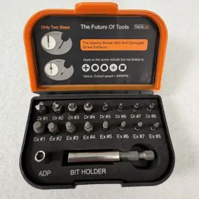 Dse01 Tacklife Damaged Screw Extractor Kit 18pcs Remover Set By Easy Out