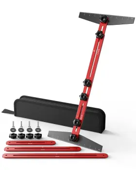 Fg11s-lbtus-aa02 Tanyo Stair Tread Template Tool 8 Inch To 60 Aluminum Standard Red