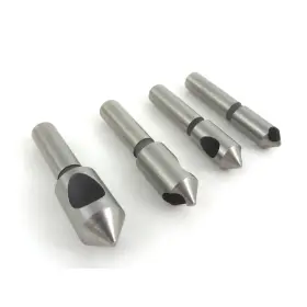 467252 Taytools 4-piece Set 82 Deg Single Zero Flute Countersink Chamfering Tools In Wo