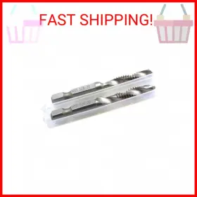 Temo 718117677571 2 Pc 1/4-20 Combination Drill And Tap Multi Use Deburr Countersink Hex Bit