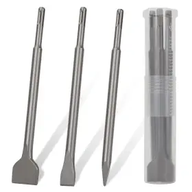 Twd0524 Teworda Sds-plus Chisel Set For Rotary Hammer Drills 3pc Masonry Concrete Drill Bit S