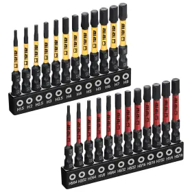 700350h-24-1 Tgftgf Impact Hex Head Allen Wrench Drill Bit Set 24pcs 2-inch Metric And Sae Premium