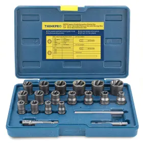 Tp0005 Thinkpro Upgraded Bolt Extractor Set 20 Pcs Impact Nut Remover