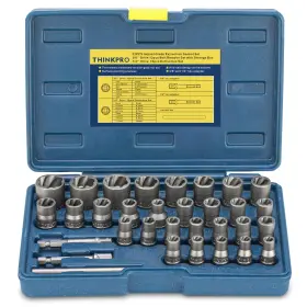 Tp1019 Thinkpro Bolt Extractor Kit 32pcs Rounded Remover Socket Set For Remo