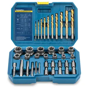 Tp3009 Thinkpro 39pcs Bolt Extractor Set And Drill Bit Kit Multi-spline Screw Extractors Easy