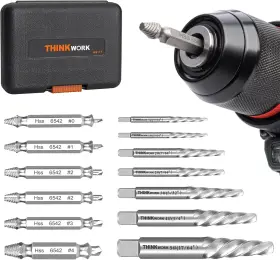 W6119 Thinkwork Damaged Screw Extractor Set 13pcs Easy Out Bolt
