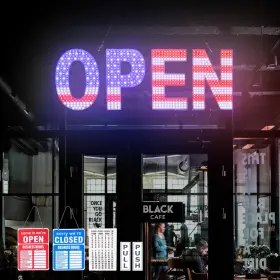 Thirdpolite Hpt230015 Led Open Signs For Business 30x10 Inches 30 Inch X10 Blue&white&red