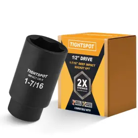 Is12d1-716in6-tw Tightspot 1/2 Inch Drive 1-7/16 Deep Impact Socket With Anti-rounding 6 Point Desi