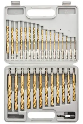 10055l Tl Tooluxe Hex Shank Drill Bit Set 30 Pc Titanium Coated Metal Bi