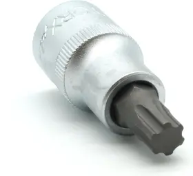 50ip Tmax 767531566862 Torx Plus 2 Inch Long Bit Socket 1/2 Square Drive Silver