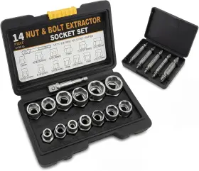 Tv-bek-01 Tolvaxo 19pcs Bolt Extractor And Screw Set For Rusted Stripped Frozen Broken S