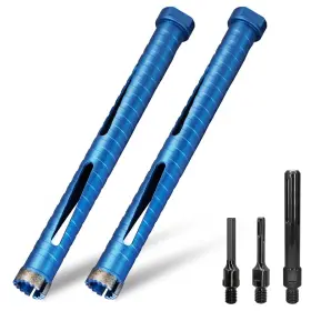 Tool 445029990964 1-1/4 Inch Core Drill Bits 2-piece With 3 Adapters Sds Plus Max And 1/2 H