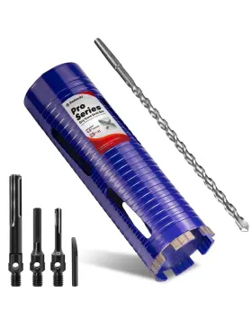 Tool 726084845985 3 Inch Pro Dry Core Drill Bit With Pilot And Adapters Sds Plus/sds Max/1/2 Hex