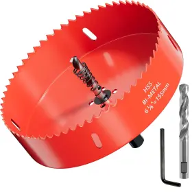 Tool Inc 744759394255 6-1/8 Inch 155mm Bi-metal Hole Saw Drill Bits - Versatile And Durable Cutt