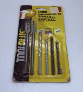 Tool Plus 630990444296 6 Piece Combination Drill Bit Set Auger Masonry Twist Bits X