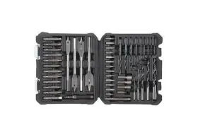 82264 Tool Shop Drill And Drive Bit 50 Piece Set Spade Brad Point Magnetic Holder Storage Case