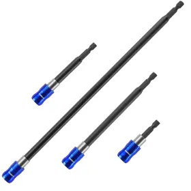 Toolant 976613854849 Magnetic Drill Bit Extension Set 4pcs 2.5 Inch 4 6 12 Quickinsert Antiwo