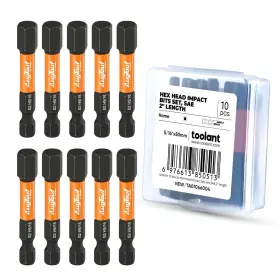 Ta01066004 Toolant 5/16 Inch Impact Hex Bits Set 10pcs 1/4 Hex-shank Allen Wrench Drill Bit S