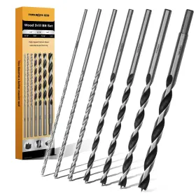 Tms000480 Toolmays Extra Long 9.05 Inch Brad Point Wood Drill Bit Set Metric - 7 Pack