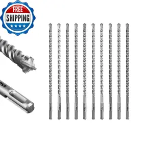 Tools 313095175127 Sds Plus Rotary Hammer Drill Bit 10pcs 3/8 Inch 12 Concrete Kit Cross-typ