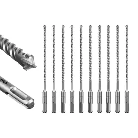 Tools 445007787746 Sds Plus Hammer Drill Bit Kit 10pc 3/16x8 Carbide Concrete Brick Stone