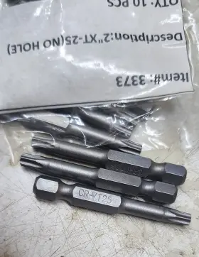 3373 Torx Insert Bit T-25 2 Inch 10 Pack