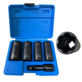 Ot1600 Tr Toolrock Flip Edition Lug Nut Remover 5 Pcs 1/2 Inch Drive Wheel Lock Removal Kit Thin W