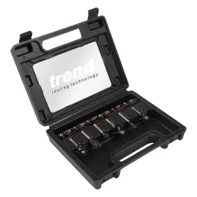 Trend 027654051320 6 Piece Router Bit Starter Set 1/4 Inch Shank Tungsten Carbide Tipped Stor