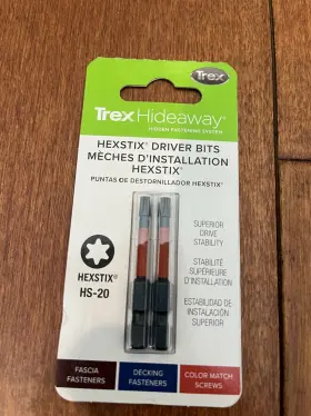 Thb2pk01 Trex Hideaway Hexstix Hs-20 Driver Bits 2 Pack