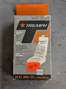 099802 Triumph 99802 Nos 29 Pc. Drill Set In Folding Metal Index T17c