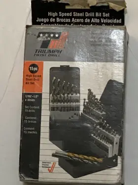 X32nds Triumph T815hd Vintage Twist Drill Bit Set 3/8 Inch Shank 1/16 1/2