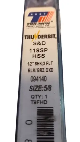094140 Triumph Twist Drill Co. Sz 5/8 T9fhd