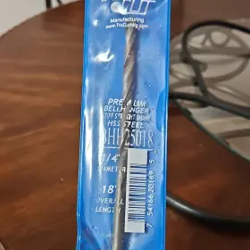 Bhl25018 Tru-cut Bellhanger Drill Bit 1/4 In Dia Hss Steel 18 Oal
