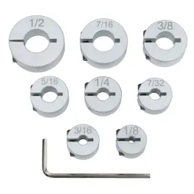Tp-scs8e True Position Tools Professional Stop Collar Set - Drill Bit Depth 8 Piece Kit 1/2 Inch 7/16