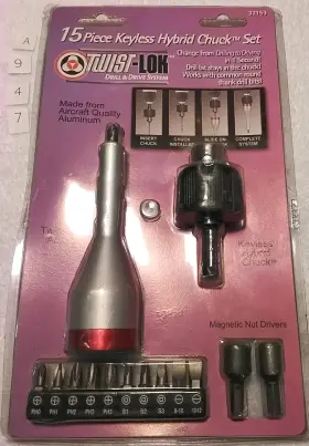 32153 Twist Lock 15pc Keyless Hybrid Chuck Set
