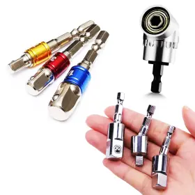 Uayeatye 788285255086 Right Angle Cordless Drill Attachment 105 Angled Screwdriver Bit Holde