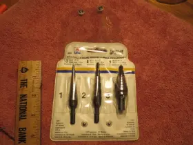 Unibit 038548105024 3-piece Step Drill Bit Set 1/8-3/4in 502 Made In Usa Vintage