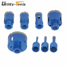 Ut5342946 Utility-tools 8 Pack Blue Diamond Drill Bit Beveling Marble Porcelain Tile Grinder Hole Saw