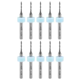 Uxcell 041814500614 10pcs 1.2mm Tungsten Carbide Cnc Engraving Print Circuit Board Pcb Drill Bits