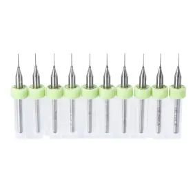 Uxcell 041814500867 10pcs 0.3mm Carbide Cnc Engraving Circuit Board Micro Pcb Drill Bits