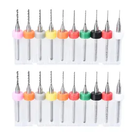 Uxcell 041814501000 20pcs 0.3-1.2mm Carbide Cnc Engraving Circuit Board Micro Pcb Drill Bits