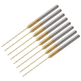 Uxcell 636939239152 8pcs 0.6mm Micro Engraving Drill Bits High-speed Steel Titanium Coated