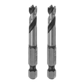 Uxcell 639664157777 2pcs Brad Point Drill Bits 1/4 Inch Dia Stubby Bit For Woodworking
