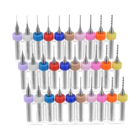 Uxcell 655692221419 1/8 Inch Shank 0.3mm-1.2mm Tungsten Carbide Cnc Engraving Pcb Drill Bits Set 30pcs