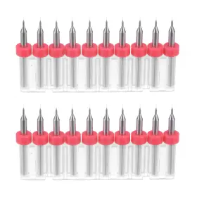 Uxcell 655692221594 20pcs 0.1mm Carbide Cnc Engraving Circuit Board Micro Pcb Drill Bits