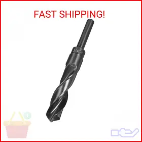 Uxcell 714998584502 Reduced Shank Drill Bit 20mm Black Nitride Coated With 1/2 Inch Straight
