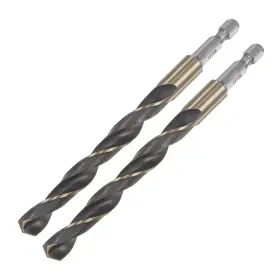 Uxcell 724708828185 2pcs 10mm High Speed Steel Twist Drill Bit With Hex Shank 132mm Length