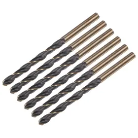 4341 Uxcell 745060730763 6pcs 5mm Nitride Titanium Coated High Speed Steel Hss Twist Drill Bits