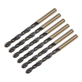 4341 Uxcell 745060730770 6pcs 6mm Nitride Titanium Coated High Speed Steel Hss Twist Drill Bits