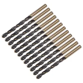 4341 Uxcell 745060731036 12pcs 6mm Nitride Titanium Coated High Speed Steel Hss Twist Drill Bits